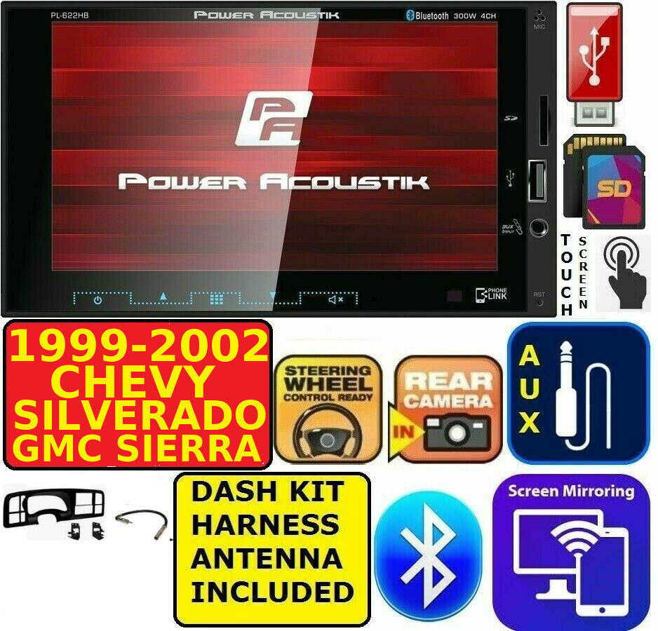 1999-2002 CHEVY GMC SILVERADO SIERRA BLUETOOTH USB AUX SD EQ