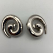 MONET Silver Swirl Earrings.