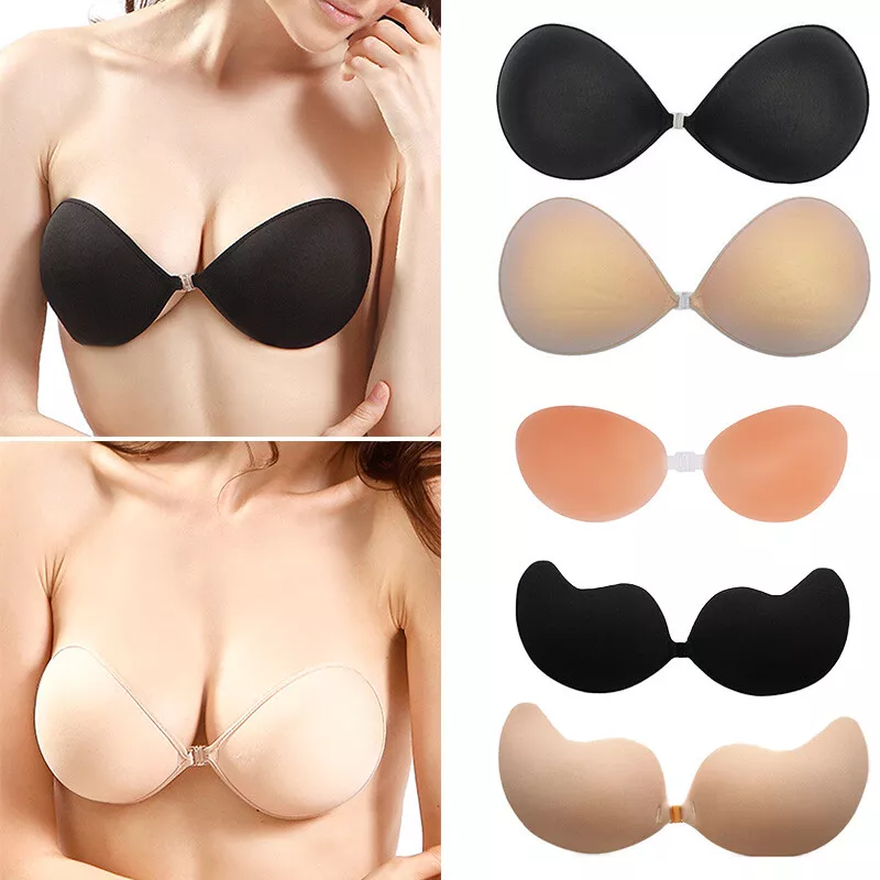 2 Pack Adhesive Lift Up Bra Women Strapless Silicone Invisible Skin Backless | eBay