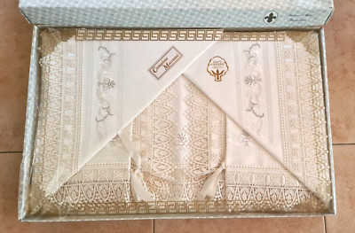 Florentine Art, Lily, Double Bed Sheets, Macrame, 270X300, Italy