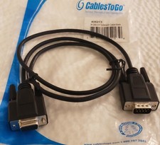 C2G 25213 3ft 0.9m DB9 M/F Serial RS232 Extension Cable - Black