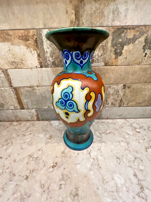 ビンテージgouda pottery Holland flower base Gouda Holland Vintage