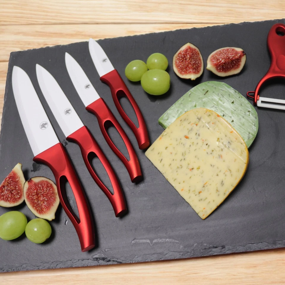 S-HubOla Keramik Messer Set 5Tlg. Kochmesser Allzweck Profi Scharf Küchenmesser  - Bild 3 von 4