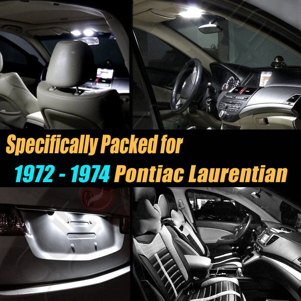 Комплект из 8 супербелых светодиодных ламп для салона автомобиля для Pontiac Laurentian 1972-1974 годов выпуска - Изображение 2 из 4