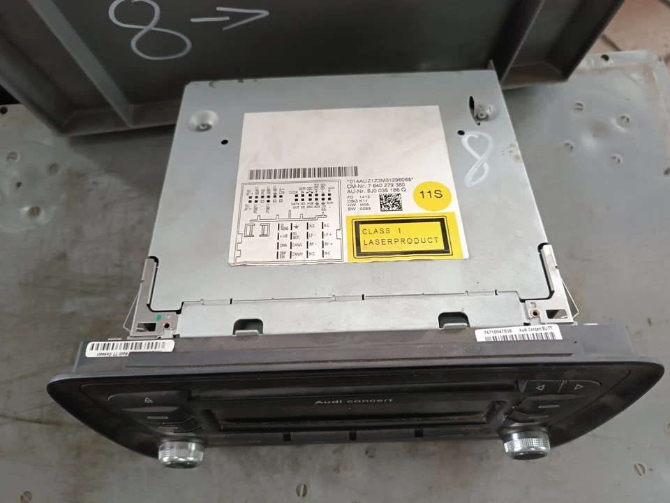 Original Audi TT 8J Autoradio Radio CD MP3 Concert 8J0035186Q 2 DIN - Bild 3 von 4