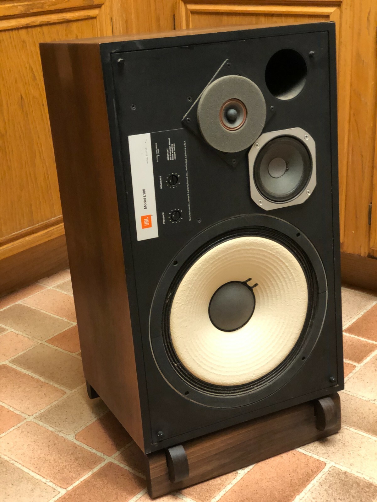 Custom Made Walnut Speaker Stands for JBL L100 Century Speakers Fast