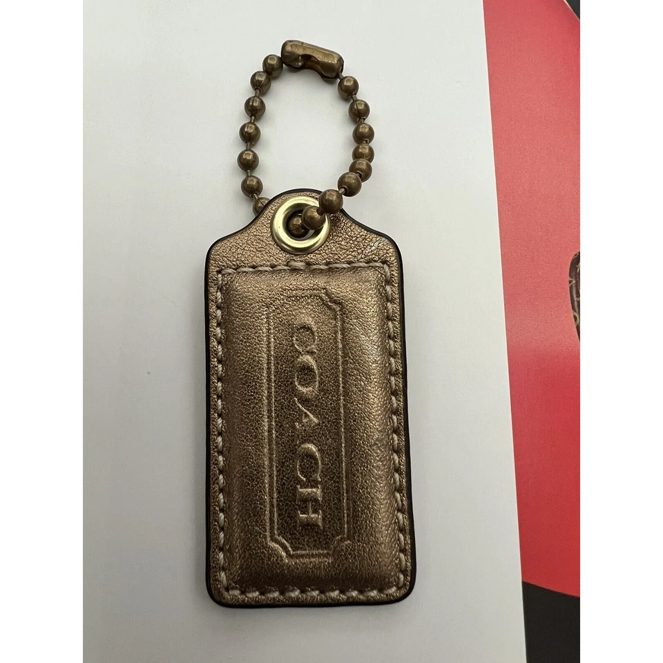 Coach Bag Charm Purse Charm Keychain Fob Key Ring Gold Tone - Image 2 of 4