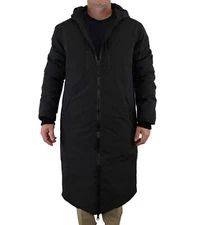 Nobis Wayland Puffer Jacket, Men's Long Down/Nylon Reversible Coat with Hood