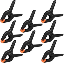 12 Pack Plastic Spring Clamps, 3.5inch Small Heavy Duty Clips for Crafts