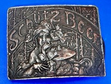 SCHLITZ BEER American Brewing Company Woman's Face Advertisement Belt Buckle.