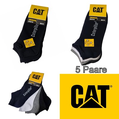 5 Paar CAT  CATERPILLAR SNEAKERS SNEAKER SOCKEN Strümpfe 39-42 / 43-46