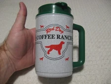 Vintage 90's Whirley RED DOG Coffee Ranch UTAH THERMO 22oz Insulated Plastic Mug