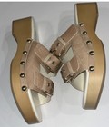 Nwt Free People tan croc print 2” wooden heel clog sandals, Sz 8M — photo 3