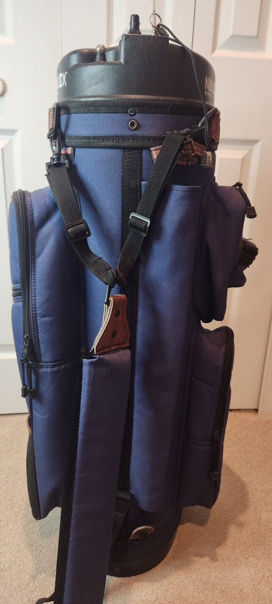 Burton ゴルフバッグ Vtg Burton Golf Bag Blue 6 Way Dividers Jasper, AL USA Nib