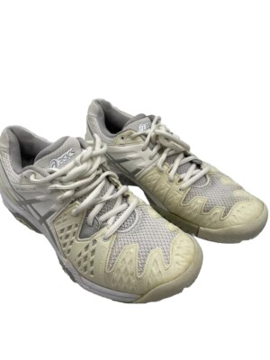 Asics Gel Resolution 6 White  Running Sneakers Women's Size 8 E550Y