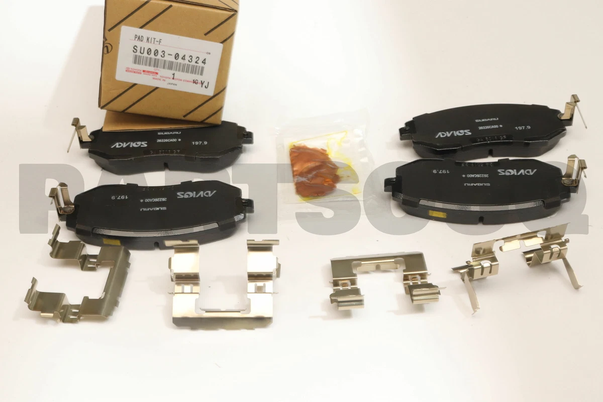 SU00304324 Genuine Toyota PAD KIT, DISC BRAKE, FRONT SU003-04324 