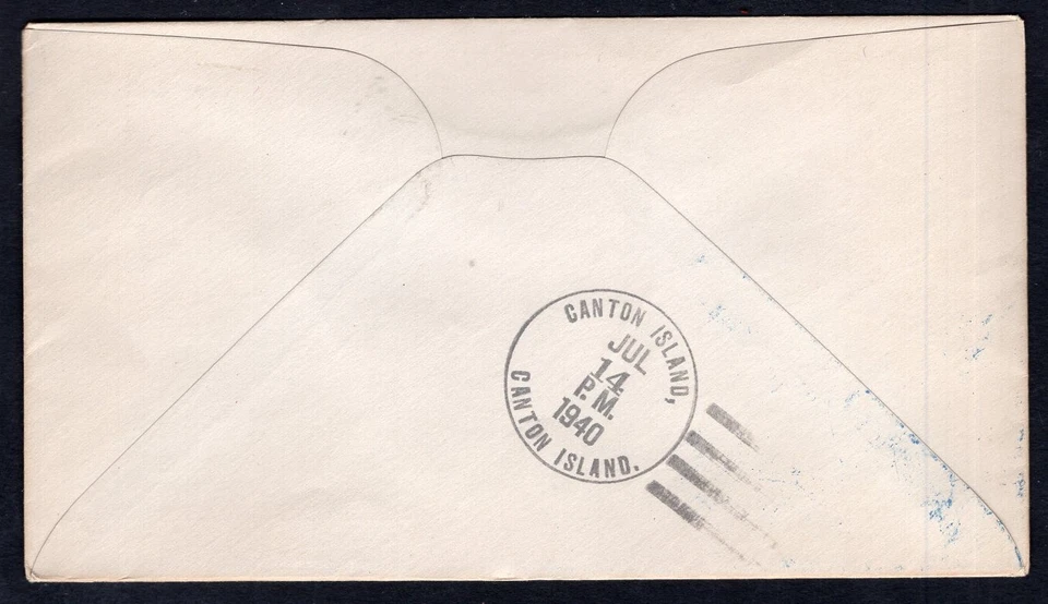 USA Buffalo 1940 First Flight Cover Los Angeles to Canton Island - Image 2 of 2