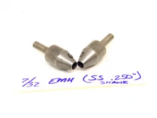 2 USED STRAIGHT SHANK MINIATURE END MILL HOLDER 7/32" Hole x 1/4" Shank