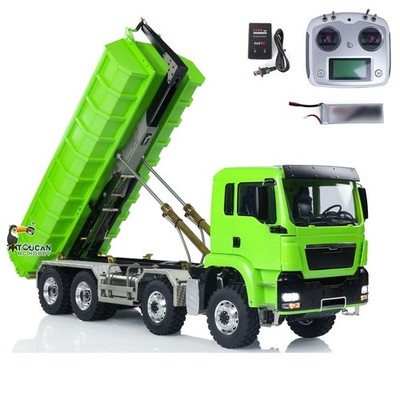 LESU TGS 1/14 8*8 RC Hydraulic Roll On Off Dump Truck RTR Metal Chassis Dumper