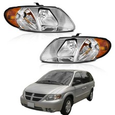 Pair Headlights Lhrh For 2001-2007 Dodge Grand Caravanchrysler Towncountry