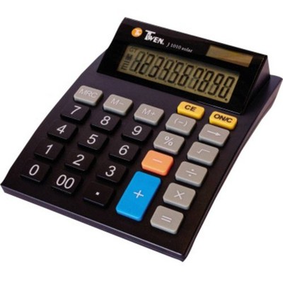 Twen J 1010 Tischrechner Schwarz Display (Stellen): 10 solarbetrieben,