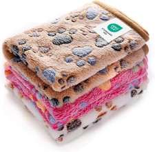 1 Pack 3 Blankets Super Soft Fluffy Premium Fleece Pet Blanket Flannel Throw