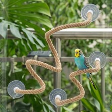 Climbing Rope for Birds - DIY Bendable Perch with Strong Suction - Durable