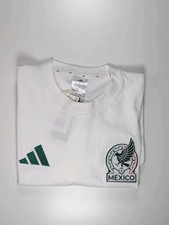 adidas Mexico National Team DNA T-Shirt White Green Men's Medium FMF Soccer BNWT