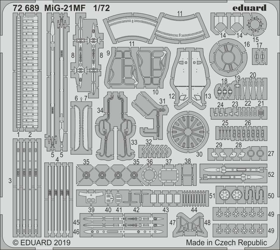 Eduard Accessories 72689 - 1:72 MiG-21MF For Eduard