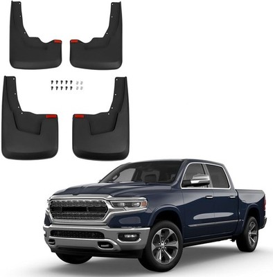 Mud Guard Set for Dodge Ram 2019-2024 - 4 Pack of Front & Rear Mud Flaps