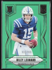 Riley Leonard 2025 Donruss Elite Aspirations Lime Green RC /999 #170