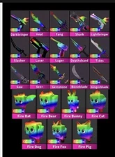 FULL 15 CHROMA SET + 7 CHROMA PET MM2 🌟MM2 CHROMA WEAPON SET 🌈