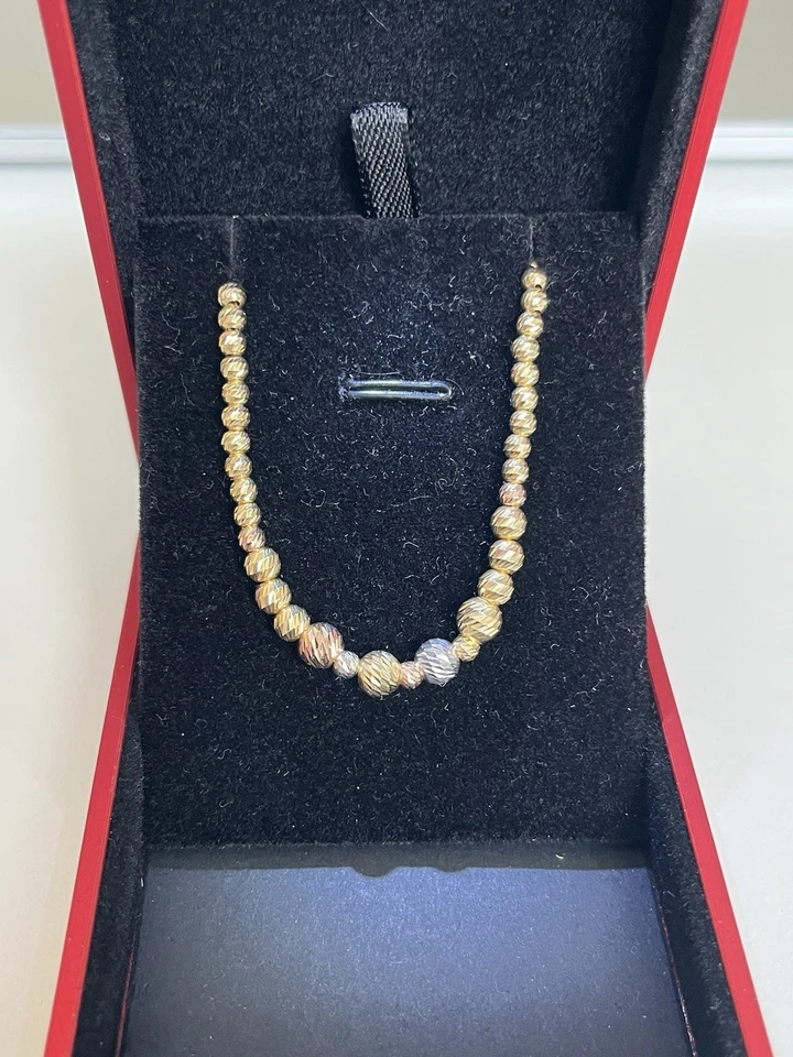 Elegantes Tricolor 18K / 750er Gold-Collier /Kette - Bild 1 von 4