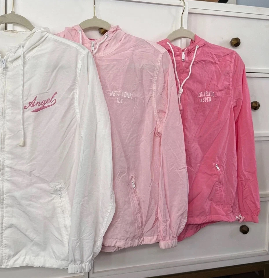 Chaqueta cortavientos John Galt Brandy Melville para mujer talla única púrpura abrigo damas Foto 3 de 3