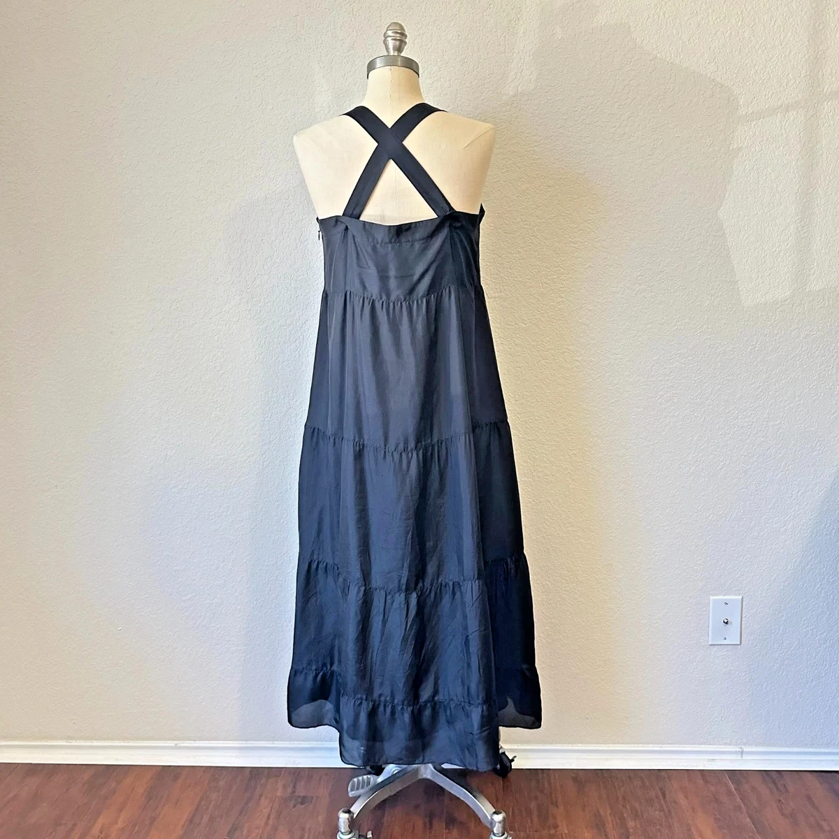 sachin and babi light blue dress Eileen Fisher Pintucked Silk Midi Dress - Fuchsia - 70% Off main image 1