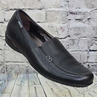 Mephisto Air-Relax Leather Loafers Womens 8 Black Slip On Comfort Shoes 33060