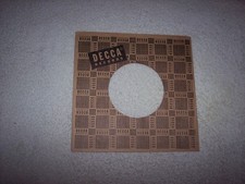 EARLY BROWN DECCA RECORDS 7 INCH 45 RPM ORIGINAL SLEEVE ONLY NO SPLITS 10