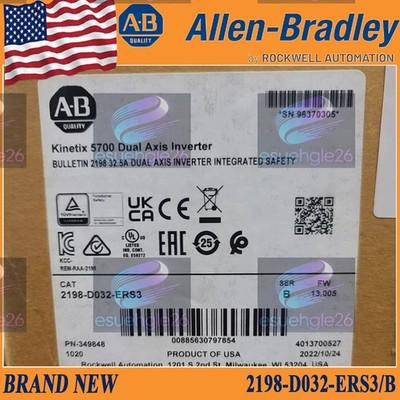 2198-D032-ERS3/B New AB Kinetix 5700 Dual Axis Inverter AB 2198 D032 ERS3