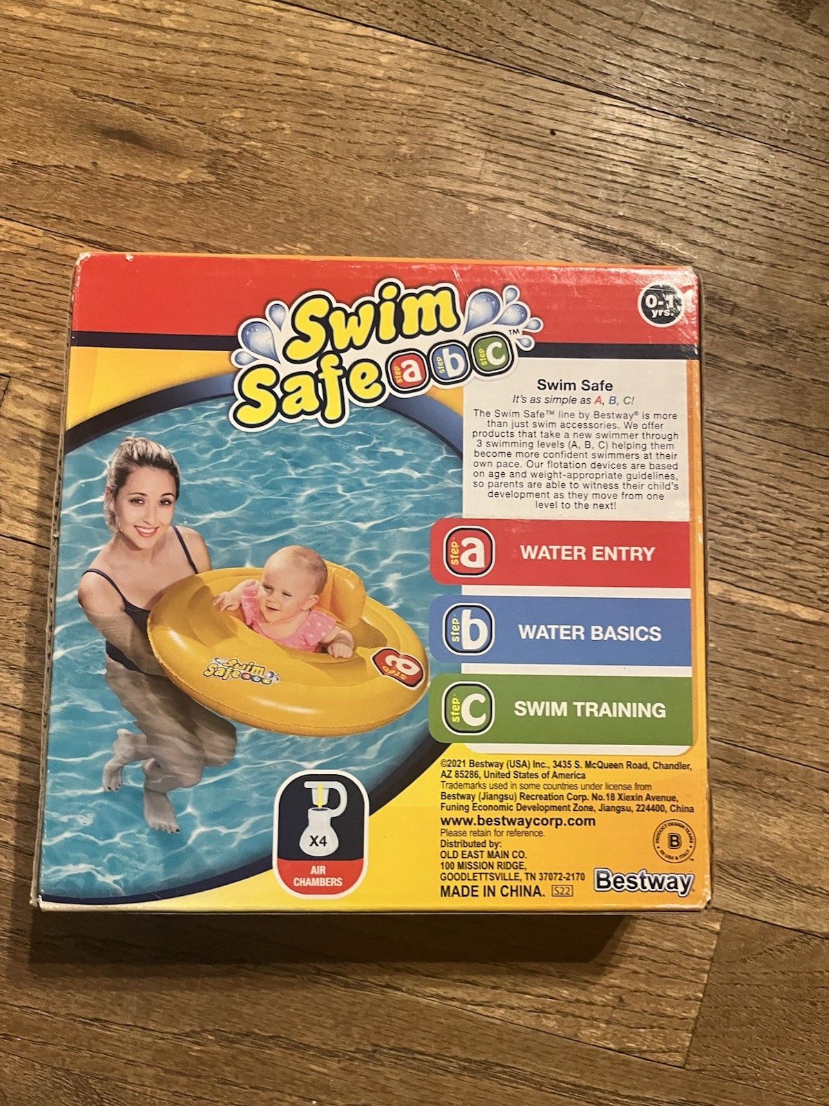 Natación Seguro Triple Anillo Paso A Bebé Flotador 0-1 Años Soporte Espalda Inflable Nuevo