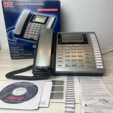 RCA 4-Line Speaker Phone 25414RE3 Executive Series Expandable Manual Disc