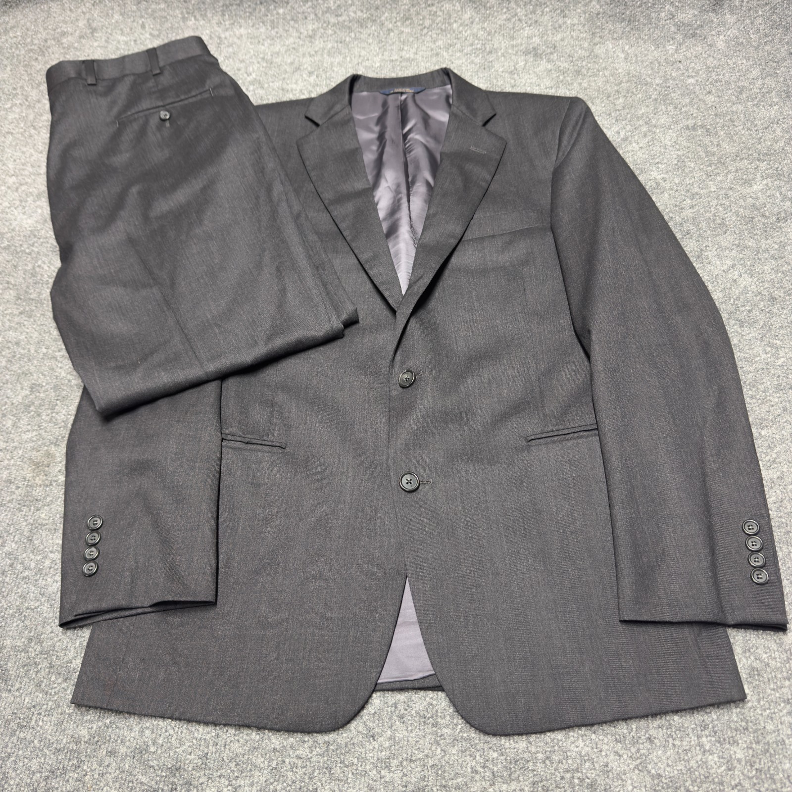 Brooks Brothers Suit Wool Regent 1818 Estrato Trabaldo Togna USA Men 40R 34x29