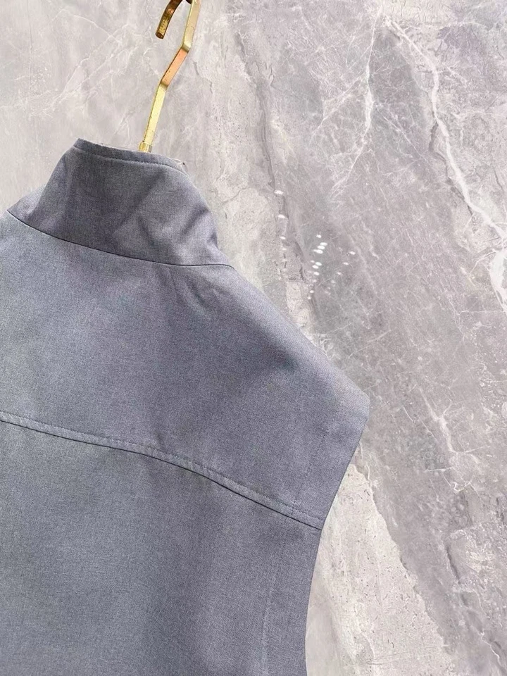 Brunello Cucinelli Men's Business Casual Classic Pocket Reversible Vest Gray New - Image 4 of 4