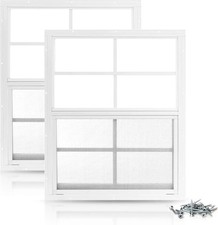 2 Pack Shed Windows 14x21  Tempered Glass Flush Mount for Chicken Coop,Barn