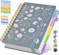 Spiral Notebook 6.2x8.5in Hardcover Lined Journal 366pg 100gsm A5 College Ruled