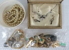 Lot of Junk Vintage Jewelry Costume - For Craft Repair Parts Bag of Mixed Items