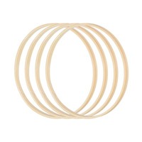 9 Zoll Bambus-Makramee-Hoop, 10Stk Holz-Blumen-Hoop-Bastelringe FüR Diy-Basteltr