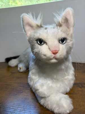 Cuddle Clones Plush Cat White Tabby Blue Eyes Lynx Point Siamese Realistic OOAK