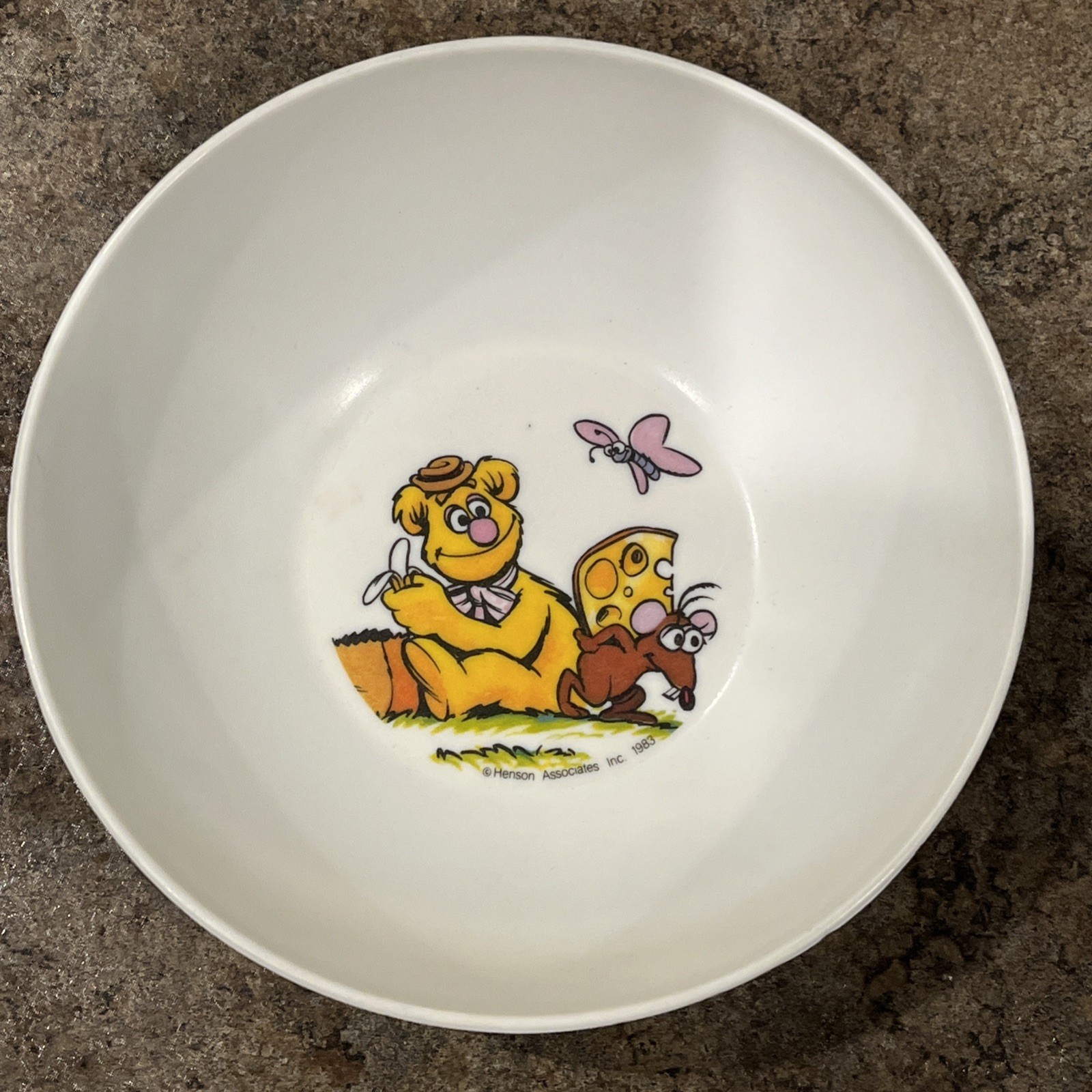 Deka Fozzie Bear 1983 Bowl +Band Leader Donald Duck Disney Sun Valley