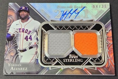 2022 Topps Sterling Patch Auto /25 Yordan Alvarez Dual Relic #SSAR-YA Astros