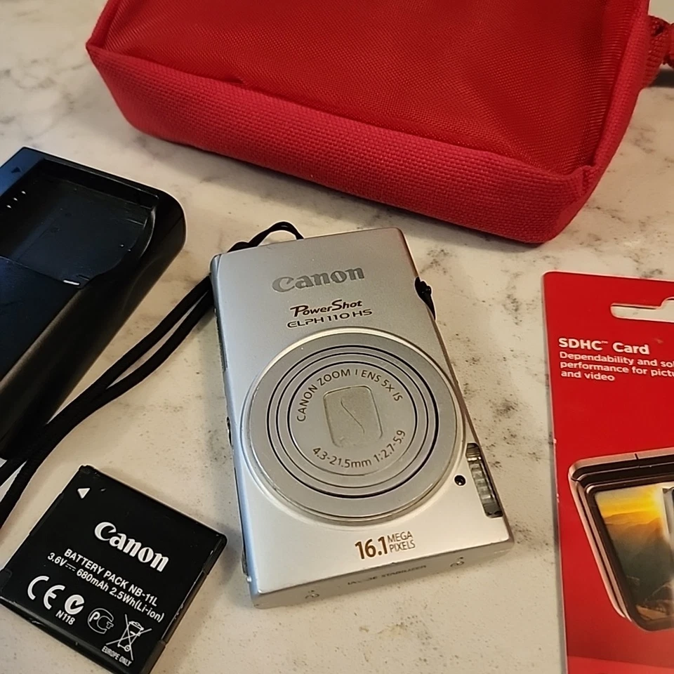 Canon IXUS 125 ELPH 110 HS 16.1 MP Digital Camera Full HD 5x Optical Zoom Silver - Image 2 of 4